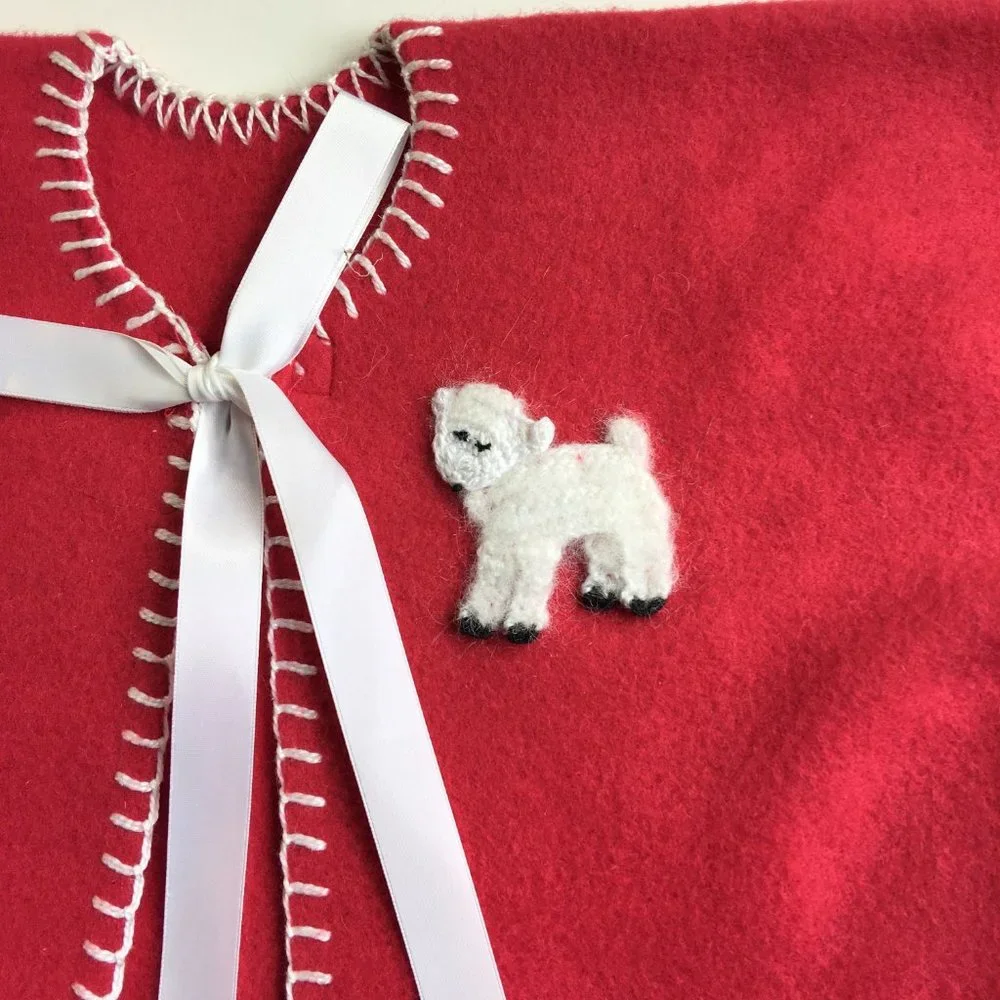 Holly Baby Little Red Lamb Coat Super Cute